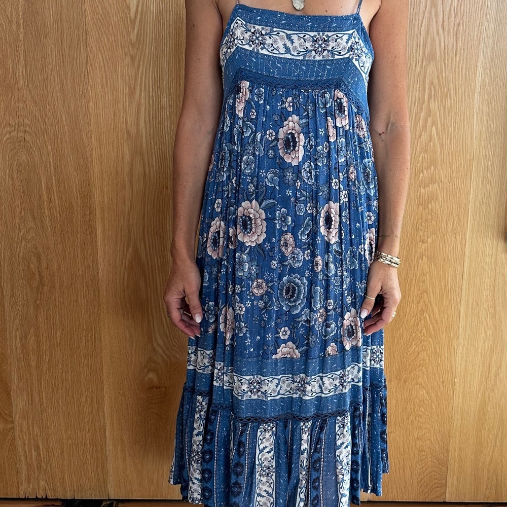 spell Byron bay blue tank Zahara  midi dress XS